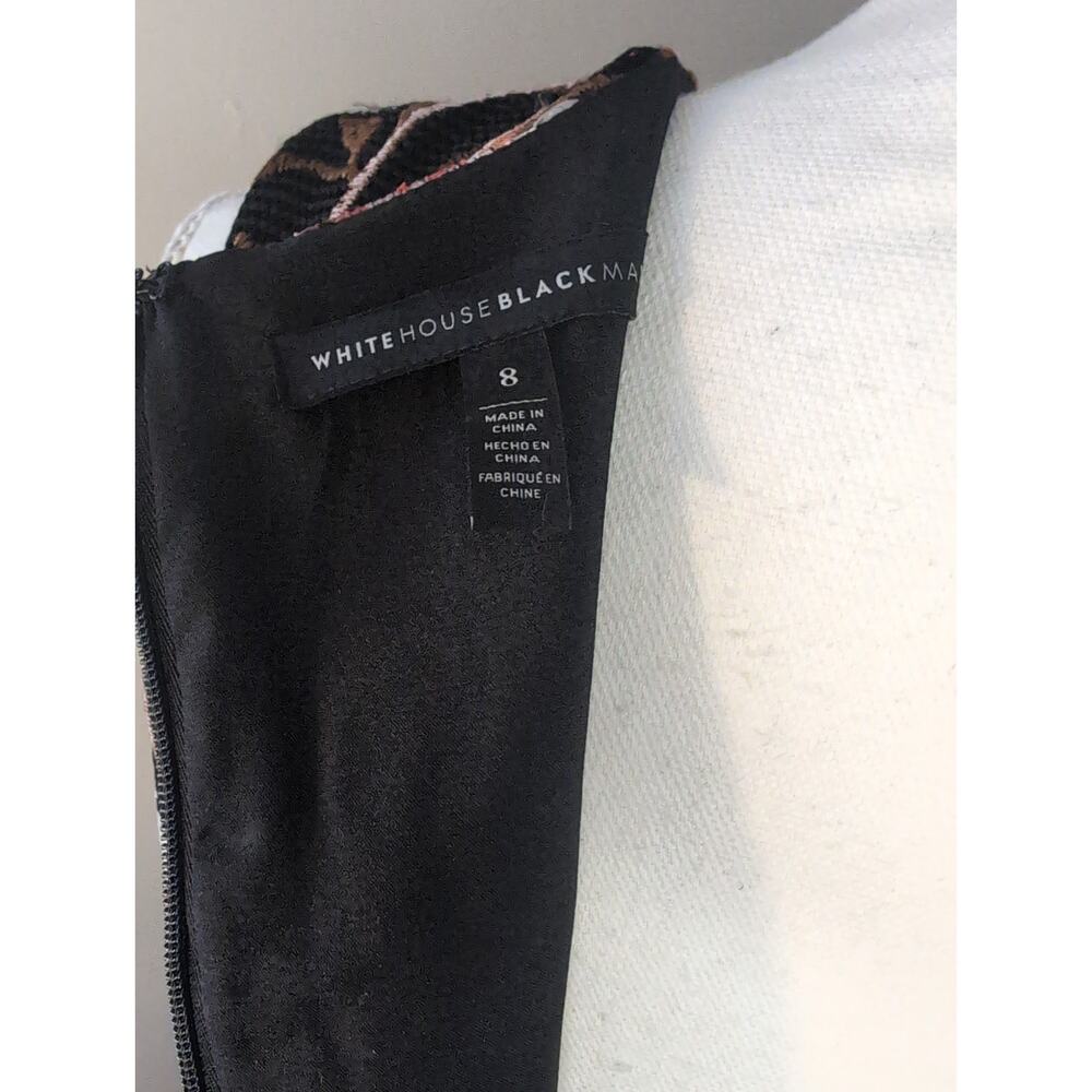 Whitehouse Black Market floral embroidery boho sleeveless black dress 8 - Picture 6 of 8